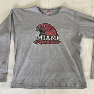 Miami Ohio distressed T-shirt Size L